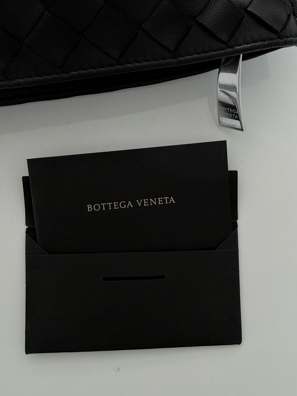 Bottega Veneta Black Intrecciato Knot Pouch bag_authentic - Picture 5 of 9